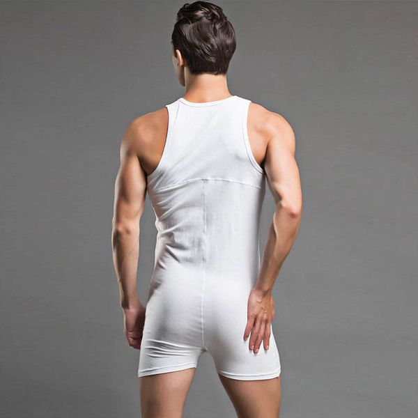 Casual Brand Sexy Men Bodysuit Gay Pouch Man Body Suits Sexy Man Bodywear Bodybuilding Cotton Man Tank Top Singlets