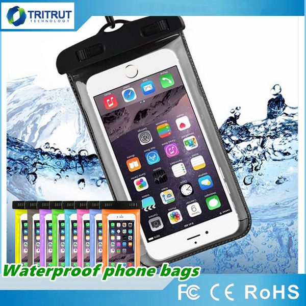 

Waterproof phone ca e bag pvc protective univer al phone bag pouch with compa bag for diving wimming for 5 8 inch mart phone mq500