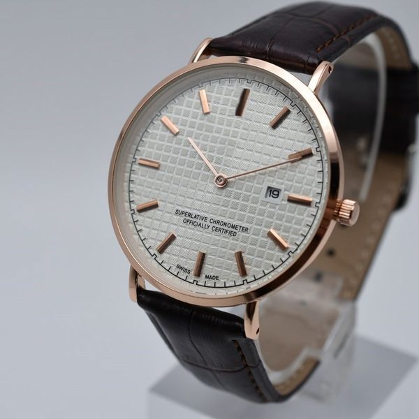 40mm quartz leather belt 2 needle ultra-thin dials fashion mens watches business day date designer men dress watch gift wristwatch, Slivery;brown
40mm quartz leather belt 2 needle ultra-thin dials fashion mens watches business day date designer men dress watch gift wristwatch, Slivery;brown