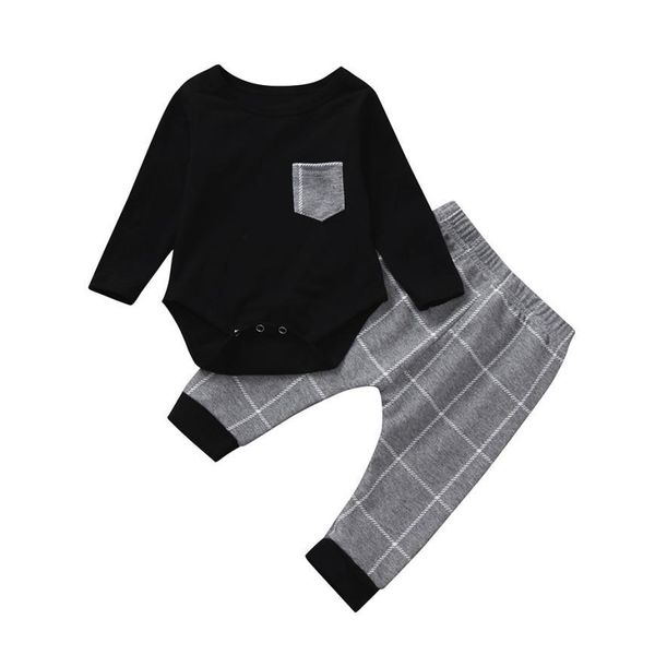 infant boy clothes spring autumn 2pcs kids clothes set toddler baby boys solid long sleeve pocket romper +plaid pants boys outfits set, White
infant boy clothes spring autumn 2pcs kids clothes set toddler baby boys solid long sleeve pocket romper +plaid pants boys outfits set, White