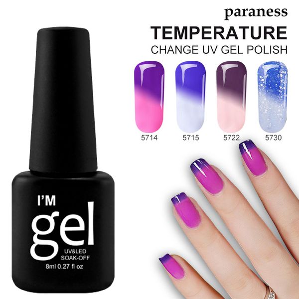 paraness 8ml hybrid nail gel lacquers thermo uv gel varnish nail art set soak off temperature change color lucky polish, Red;pink
paraness 8ml hybrid nail gel lacquers thermo uv gel varnish nail art set soak off temperature change color lucky polish, Red;pink