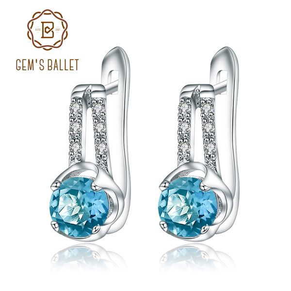 gem's ballet 0.99ct natural sky blue z gemstone stud earrings 925 sterling silver earring fine jewelry for women gift, Golden;silver
gem's ballet 0.99ct natural sky blue z gemstone stud earrings 925 sterling silver earring fine jewelry for women gift, Golden;silver