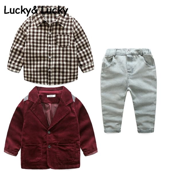 kimocat kids clothes plaid shirt with coat and jeans for boys long sleeeve fashion boys clothing set for party clothes, White
kimocat kids clothes plaid shirt with coat and jeans for boys long sleeeve fashion boys clothing set for party clothes, White