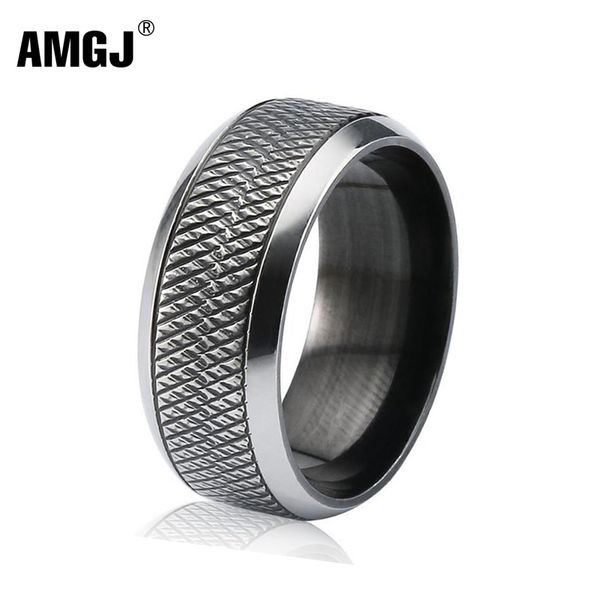 amgj cross tire tread ring men's wedding jewelry punk vintage stainless steel knuckles thread intersect gothic ring black color, Golden;silver
amgj cross tire tread ring men's wedding jewelry punk vintage stainless steel knuckles thread intersect gothic ring black color, Golden;silver