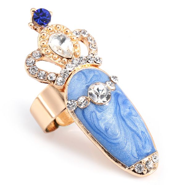 new female jewelry decorative joint drill bow crown armor nails ring easy to carry comestic false ring for party multi-color, Red;gold
new female jewelry decorative joint drill bow crown armor nails ring easy to carry comestic false ring for party multi-color, Red;gold
