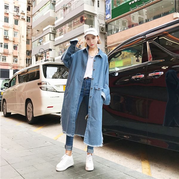 fashion office lady long denim trench coat for women bat sleeved ladies long windbreaker full sleeve solid designer fall coat, Tan;black
fashion office lady long denim trench coat for women bat sleeved ladies long windbreaker full sleeve solid designer fall coat, Tan;black