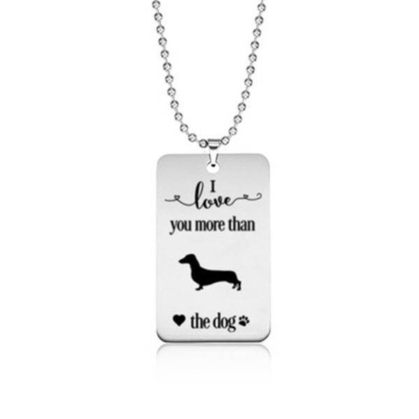 european and american creative stainless steel dog tag pendant necklace sausage dog tag female jewelry, Silver
european and american creative stainless steel dog tag pendant necklace sausage dog tag female jewelry, Silver