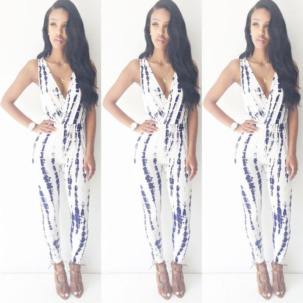 2018 new fashion women clubwear summer casual playsuit lady party v neck white jumpsuit trousers, Black;white
2018 new fashion women clubwear summer casual playsuit lady party v neck white jumpsuit trousers, Black;white