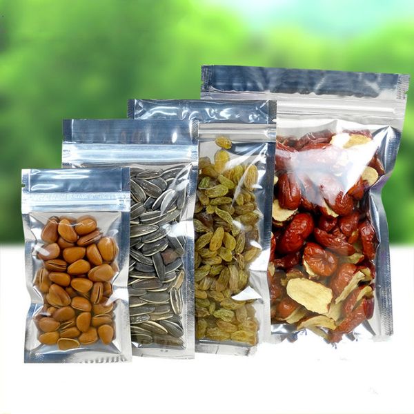 100pcs clear aluminum foil zip lock bag silvery metallic plastic packaging baggies pouch for food tea candy cookie baking tobacco herb
100pcs clear aluminum foil zip lock bag silvery metallic plastic packaging baggies pouch for food tea candy cookie baking tobacco herb