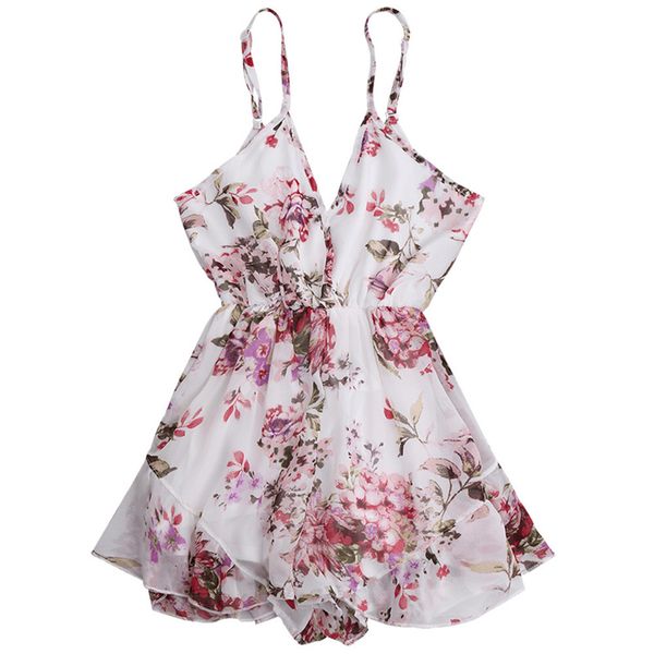 summer holiday floral print women romper jumpsuit flower chiffon cami strap beach romper bodysuit female casual, Black;white
summer holiday floral print women romper jumpsuit flower chiffon cami strap beach romper bodysuit female casual, Black;white