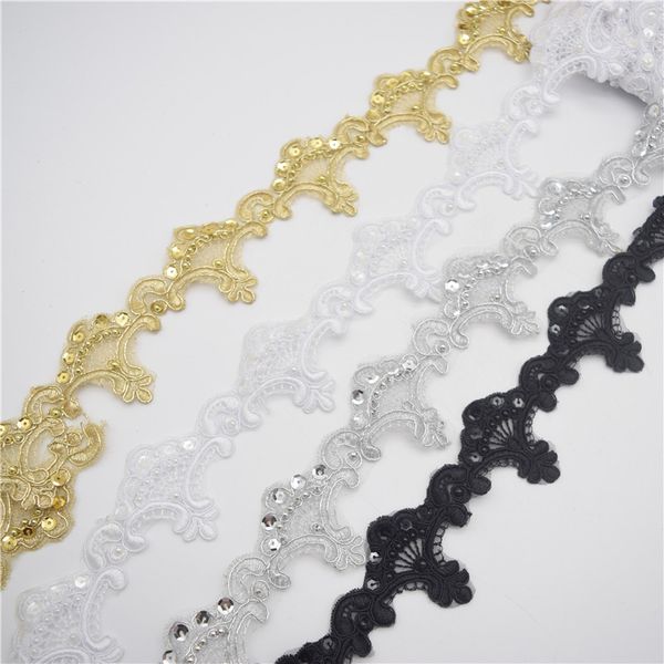 5yards хорошее качество жемчуг бисером блесток свадебный ~ кружева ~ отделка 5,5 широкий, Black 
5yards хорошее качество жемчуг бисером блесток свадебный ~ кружева ~ отделка 5,5 широкий, Black