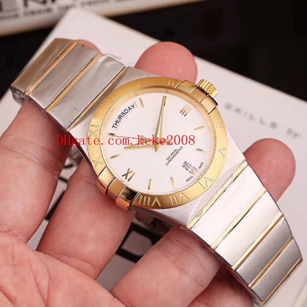 luxury wristwatches constellation 38mm diamond border 18k rose gold swiss eta 8500 mechanical automatic ladies women's watches, Slivery;brown
luxury wristwatches constellation 38mm diamond border 18k rose gold swiss eta 8500 mechanical automatic ladies women's watches, Slivery;brown