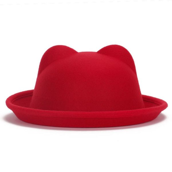 ear horn parent-child bowler fedora hats derby cat beach cap outdoor vogue women lady wool, Black;white
ear horn parent-child bowler fedora hats derby cat beach cap outdoor vogue women lady wool, Black;white