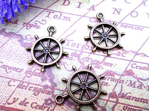 45pcs--rudder charms,antique bronze tone rudder charm pendants 24x21mm, Bronze;silver
45pcs--rudder charms,antique bronze tone rudder charm pendants 24x21mm, Bronze;silver