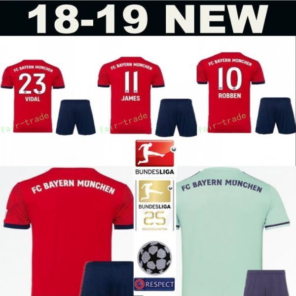 2018 2019 Bayern Munich FC Soccer Mats Hummels Jersey Set Bundesliga 9 Robert Lewandowski 11 James Rodriguez Red Football Shirt Kit Uniform
2018 2019 Bayern Munich FC Soccer Mats Hummels Jersey Set Bundesliga 9 Robert Lewandowski 11 James Rodriguez Red Football Shirt Kit Uniform