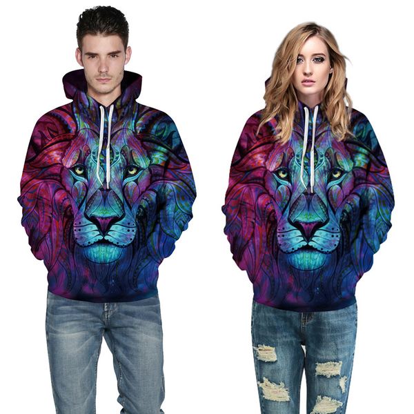 wholesale men/women colorful fashion 3d sweatshirts digital print color lion thin style hooded hoodies, Black
wholesale men/women colorful fashion 3d sweatshirts digital print color lion thin style hooded hoodies, Black