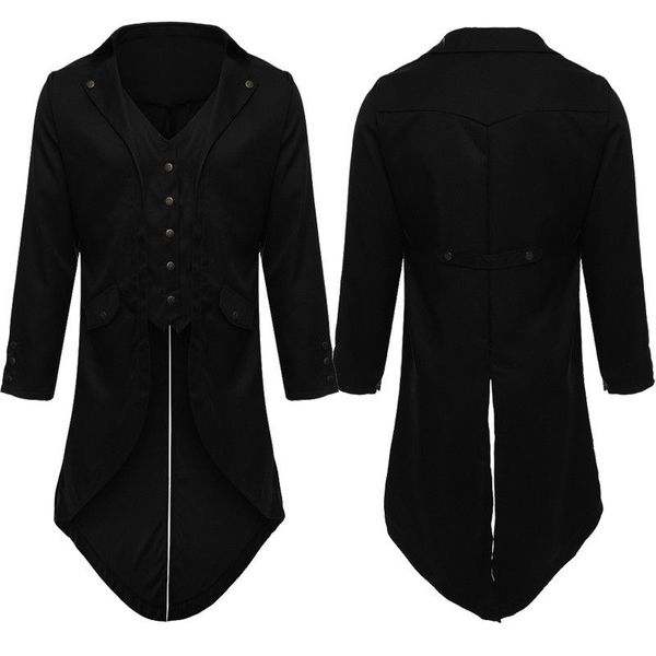 man punk retro tuxedo costume fashion long trench coat red black purple costumes men party uniform jacket, Black;brown
man punk retro tuxedo costume fashion long trench coat red black purple costumes men party uniform jacket, Black;brown