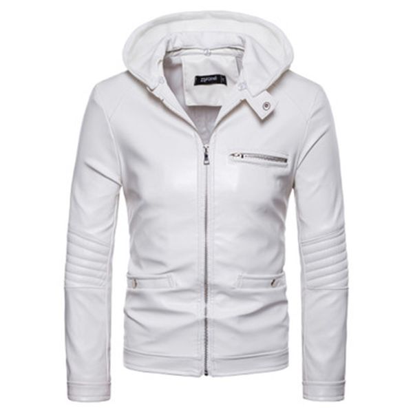 2018 korean version of the multi-pocket decorative hooded large size white leather men's winter short loose motorcycle leather j, Black;brown
2018 korean version of the multi-pocket decorative hooded large size white leather men's winter short loose motorcycle leather j, Black;brown