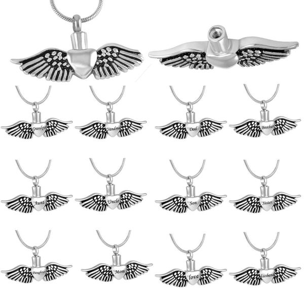 fashion pendant cremation jewelry angel wings love elegant necklace open stainless steel heart-shaped memorial pendant, Silver
fashion pendant cremation jewelry angel wings love elegant necklace open stainless steel heart-shaped memorial pendant, Silver
