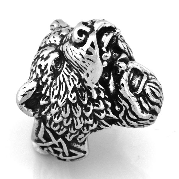 fanssteel stainless steel mens jewelry punk ring vintage ring wild berserker bear biker ring fsr20w00, Silver
fanssteel stainless steel mens jewelry punk ring vintage ring wild berserker bear biker ring fsr20w00, Silver
