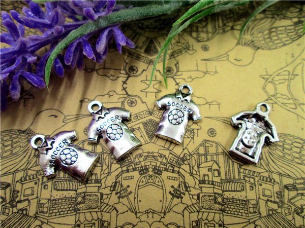 45pcs--soccer jersey charms,3d antique silver soccer shirt pendants,soccer wear charms,18x15mm, Bronze;silver
45pcs--soccer jersey charms,3d antique silver soccer shirt pendants,soccer wear charms,18x15mm, Bronze;silver