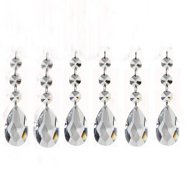 20pcs rainbow crystal lamp prisms parts chandelier crystal teardrop pendants with 3 octagon beads silver jump ring
20pcs rainbow crystal lamp prisms parts chandelier crystal teardrop pendants with 3 octagon beads silver jump ring