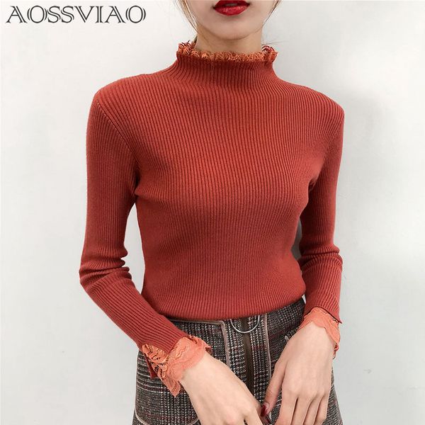 white knitted pullover turtleneck sweater women elastic lace long sleeve knitting pullover casual autumn winter jumper, White;black
white knitted pullover turtleneck sweater women elastic lace long sleeve knitting pullover casual autumn winter jumper, White;black