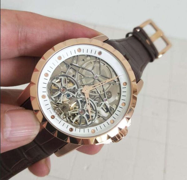 version rd watch 45mm white hollow dial leather strp asia mechanical automatic mens watcha, Slivery;brown
version rd watch 45mm white hollow dial leather strp asia mechanical automatic mens watcha, Slivery;brown