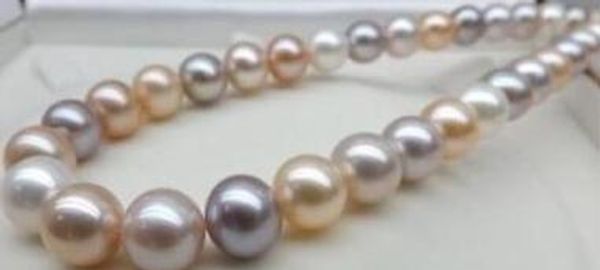 huge 10-11mm natural south seas white pink purple pearl necklace 18inch 14kgd, Black
huge 10-11mm natural south seas white pink purple pearl necklace 18inch 14kgd, Black