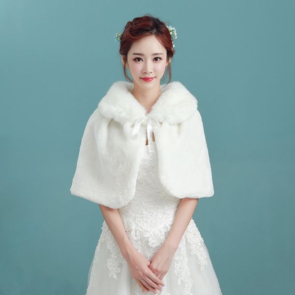 2018 new winter ivory faux fur wedding bridal bride evening prom wrap shawl cape jacket, White
2018 new winter ivory faux fur wedding bridal bride evening prom wrap shawl cape jacket, White