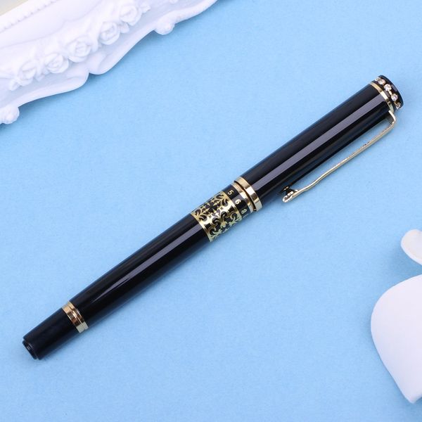 2018 0.5mm Metal Roller Ball Pen Ballpoint Pens Writing Gift Pen Business Office School Stationery Black