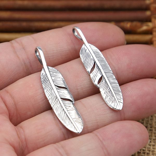 personalized 925 sterling silver vintage jewelry japanese antique silver hand-made designer simple feather necklace pendants men women
personalized 925 sterling silver vintage jewelry japanese antique silver hand-made designer simple feather necklace pendants men women