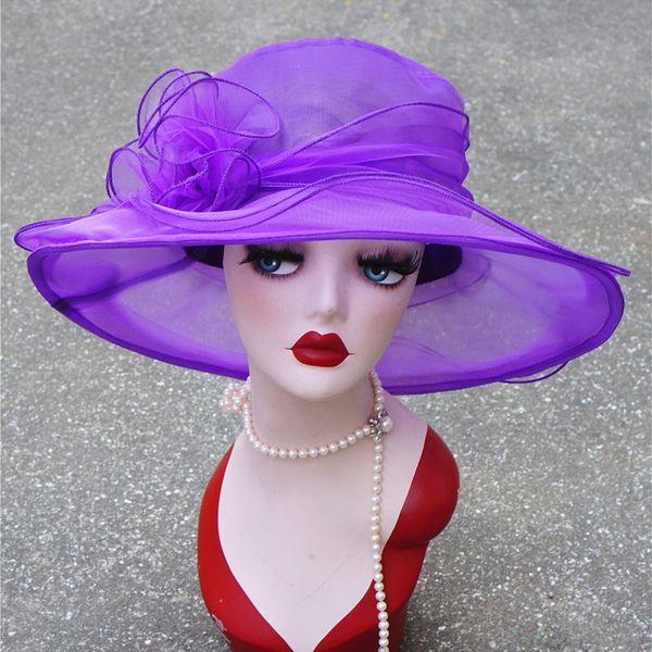 retro sunshade hats casual big eaves cap wide brim flower temperamental sun hats grenadine hat women cloche, Blue;gray 
retro sunshade hats casual big eaves cap wide brim flower temperamental sun hats grenadine hat women cloche, Blue;gray