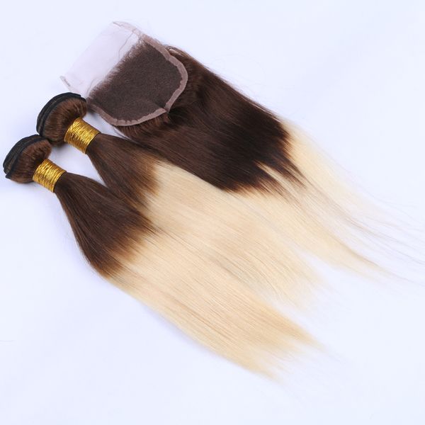two tone 4 613 straight hair weaves with closure 4pcs lot color brown and blonde hair bundles with lace closure, Black
two tone 4 613 straight hair weaves with closure 4pcs lot color brown and blonde hair bundles with lace closure, Black