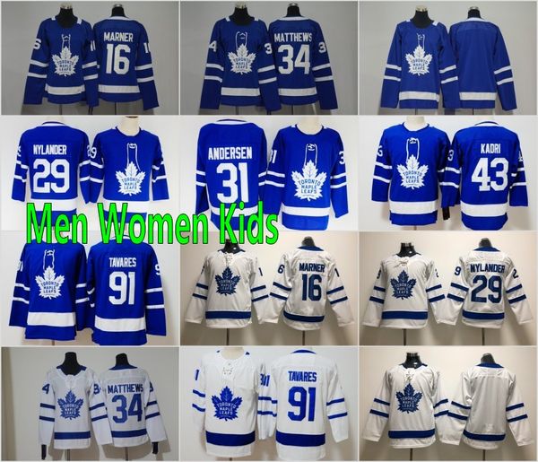 Men Women Youth Kids Toronto Maple Leafs 16 Mitchell Marner 34 Auston Matthews 31 Frederik Andersen William Nylander 91 John Tavares Kadri
Men Women Youth Kids Toronto Maple Leafs 16 Mitchell Marner 34 Auston Matthews 31 Frederik Andersen William Nylander 91 John Tavares Kadri