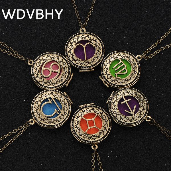 12 constellations sagittarius zodiac necklace jewelry with bronze coated essential oil diffuser aroma long for women, Silver
12 constellations sagittarius zodiac necklace jewelry with bronze coated essential oil diffuser aroma long for women, Silver