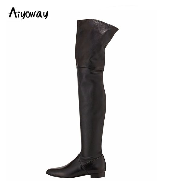 aiyoway women ladies round toe flat over the knee boots black side zip winter warm long boots casual comfortable us size 5~12
aiyoway women ladies round toe flat over the knee boots black side zip winter warm long boots casual comfortable us size 5~12