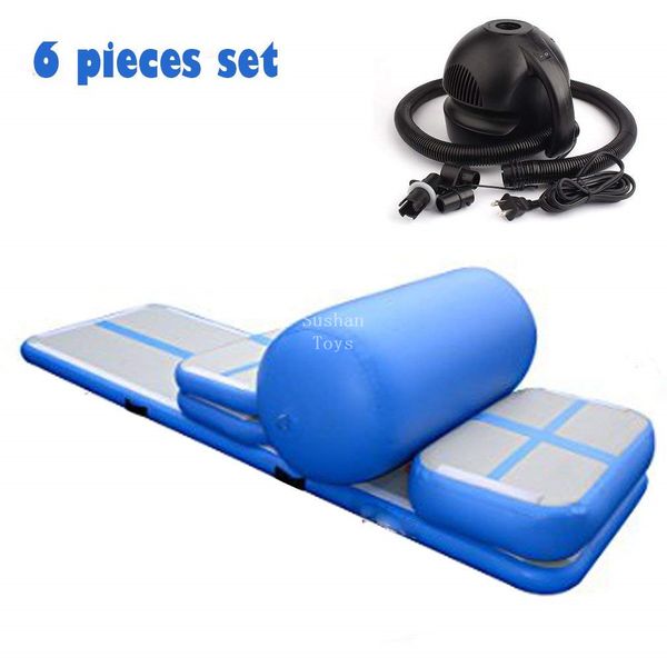 a set air track tumbling mat with pump for practice gymnastics, cheerleading, tumbling and parkour use
a set air track tumbling mat with pump for practice gymnastics, cheerleading, tumbling and parkour use