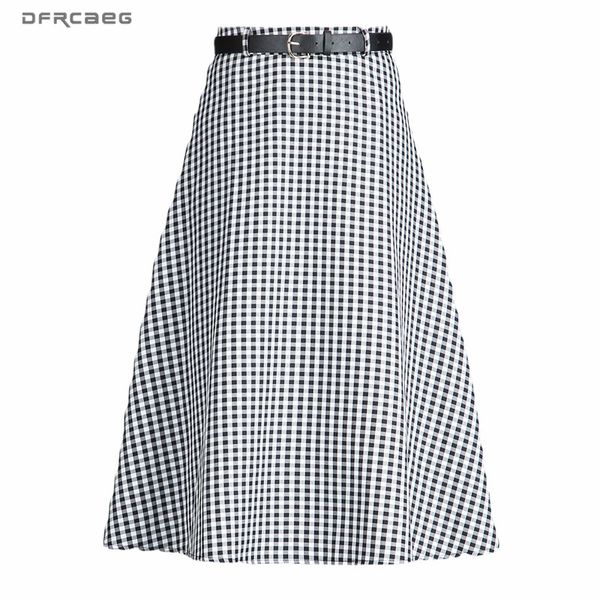 high waist plaid knee length skirts female 2018 autumn work wear office a-line skirts women casual streetwear saia khaki, Black
high waist plaid knee length skirts female 2018 autumn work wear office a-line skirts women casual streetwear saia khaki, Black