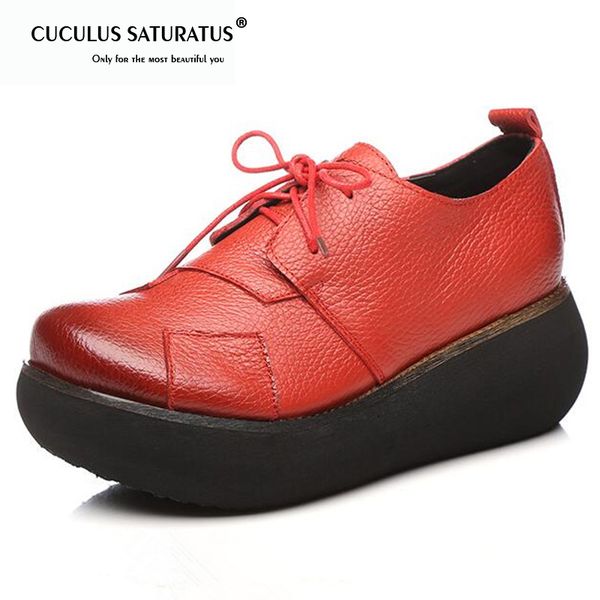 cuculus new retro genuine leather shoes platform wedges women shoes comfortable breathable fashion high heels 6 cm 1845, Black
cuculus new retro genuine leather shoes platform wedges women shoes comfortable breathable fashion high heels 6 cm 1845, Black