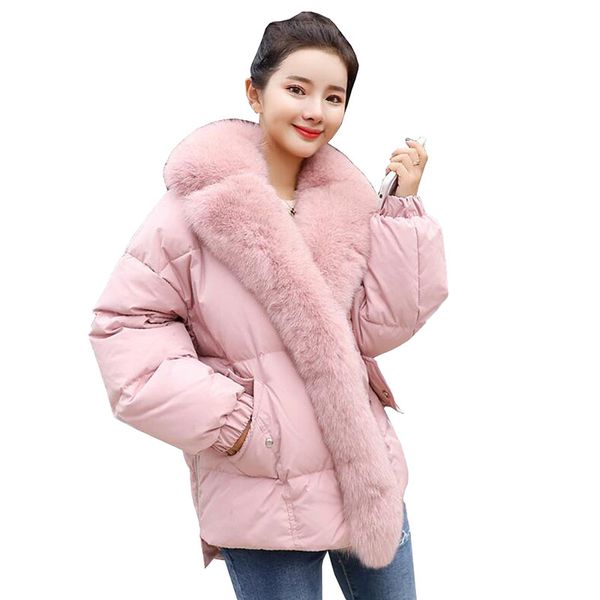 fur collar 2018 new winter jacket women loose white duck down jacket plus size down parkas thicken warm women down coat, Black
fur collar 2018 new winter jacket women loose white duck down jacket plus size down parkas thicken warm women down coat, Black