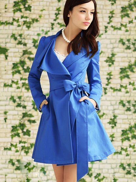 trench coat women blue long sleeve stand collar vintage style wrap coat, Tan;black
trench coat women blue long sleeve stand collar vintage style wrap coat, Tan;black