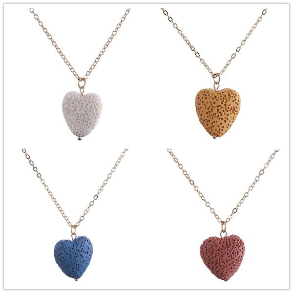 fashion gold plated heart lava stone necklace essential oil diffuser volcanic rock necklace for women jewelry, Silver
fashion gold plated heart lava stone necklace essential oil diffuser volcanic rock necklace for women jewelry, Silver