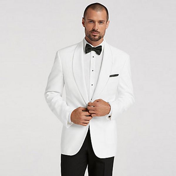 white groom tuxedos men suits custom made wedding suits shawl lapel slim fit groomsmen wear man blazers 2 piece jacket black pants, Black;gray
white groom tuxedos men suits custom made wedding suits shawl lapel slim fit groomsmen wear man blazers 2 piece jacket black pants, Black;gray