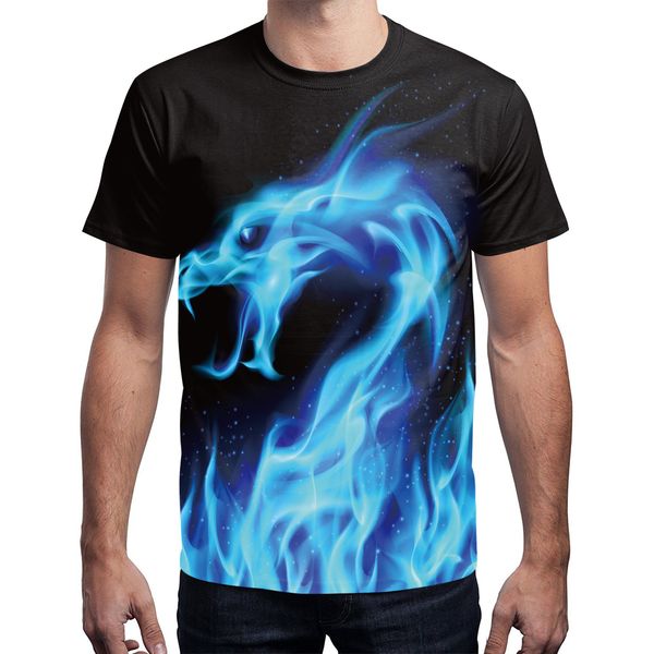quick sale 2018 summer blue flame dragon effect 3d digital printing short sleeved t-shirt man, White;black
quick sale 2018 summer blue flame dragon effect 3d digital printing short sleeved t-shirt man, White;black