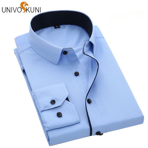 univos kuni spring and autumn new solid color business dress shirt youth slim fit long sleeve shirts work wear formal shirt h234, White;black
univos kuni spring and autumn new solid color business dress shirt youth slim fit long sleeve shirts work wear formal shirt h234, White;black