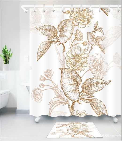 simple flowers 3d print custom waterproof bathroom modern shower curtain polyester fabric bathroom curtain door mat sets
simple flowers 3d print custom waterproof bathroom modern shower curtain polyester fabric bathroom curtain door mat sets
