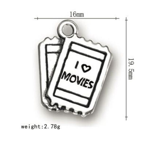 2021 engraved i love movies movie ticket charm great gift other customized jewelry, Bronze;silver
2021 engraved i love movies movie ticket charm great gift other customized jewelry, Bronze;silver