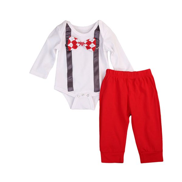 2018 new boys clothes newborn infant baby boy bow tie romper + pants 2pcs gentleman party costume boys outfits cotton kids clothes set, White
2018 new boys clothes newborn infant baby boy bow tie romper + pants 2pcs gentleman party costume boys outfits cotton kids clothes set, White