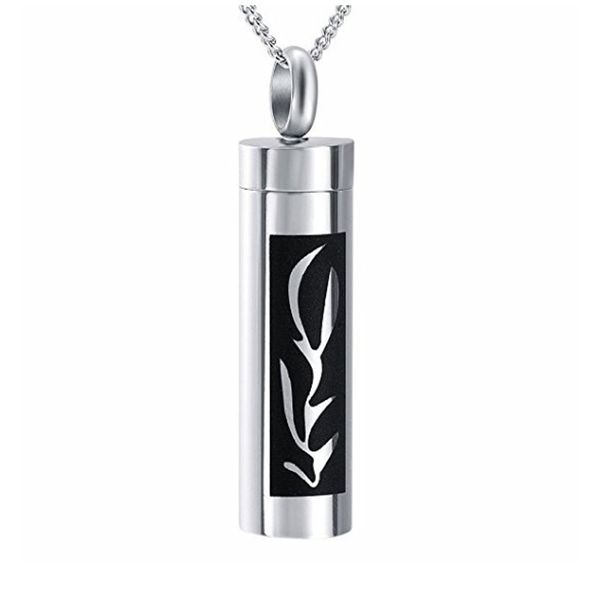 fashion jewelry urn cremation cylinder pendant necklace memorial keepsake ashes holder stainless steel urn pendant necklace, Silver
fashion jewelry urn cremation cylinder pendant necklace memorial keepsake ashes holder stainless steel urn pendant necklace, Silver